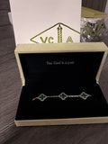 Van Cleef Plateada-Verde