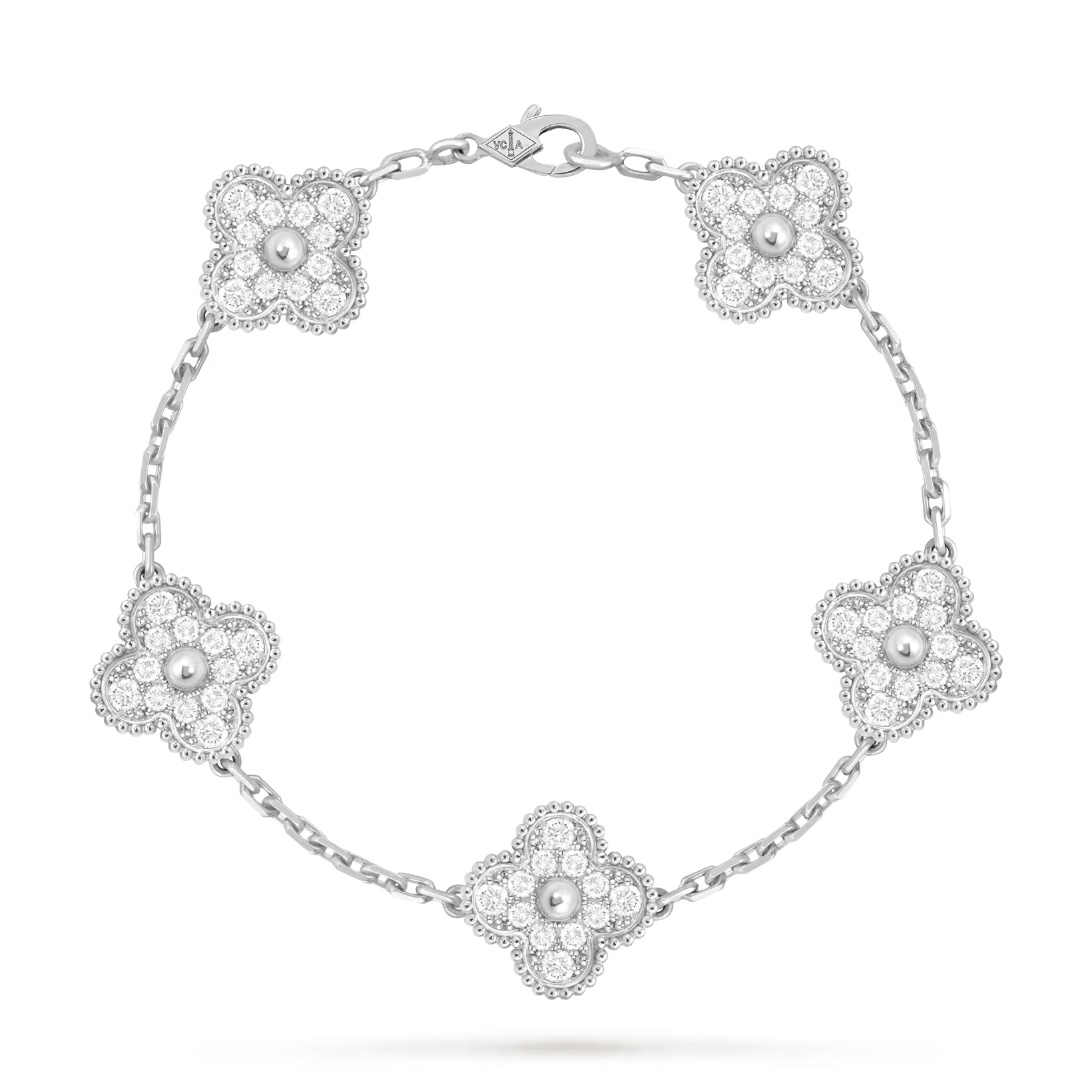 Van Cleef Plateada con Zirconias